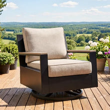 Signature Design by Ashley 1-Piece HDPE Outdoor Swivel Glider Chair, Navy