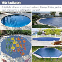 HDYZJQ Heavy Duty Winter Pool Covers for Inground Pools, Outdoor Round Pool Anti-Snow Rainproof Protector Cap, Portable Ground Swimming Pool Safety Covering(Dia 17ft (5.2m))