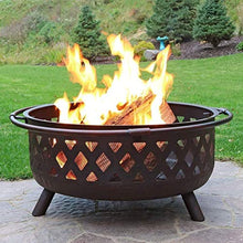 Fire Pits Outdoor Wood Burning Fire Pits 36 Inch Large Bonfire Wood Burning Patio & Backyard Firepit for Outside with Spark Screen, Fireplace Poker with Cover BBQ Cooking for Outside Camping Backyar