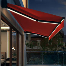 vhdurike Electric Patio Retractable Awning, Outdoor Window Sun Shade Shelter with Light, Remote Control, Patio Canopy Sunsetter Awnings for Deck, Backyard, Garden, Balcony,2 * 1.5m