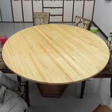 MZZKFC 9-16 Person Round Folding Table, 4.6 5.2 5.9 6.5 FT Solid Wood Event Tabletop, Large Foldable Replace Desktop for Family & Friend Gatherings/Camping BBQ(63 in/1.6m)