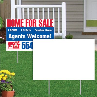 VictoryStore 24” x 36” Corrugated Plastic Blank Yard Signs 100 Pack White