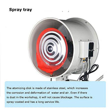 Pealihuy Outdoor Misting Fan, Cooling, Misting, Dusting, Humidifying Cooling Fans 90° Oscillation Function with Wheels Ideal for Commercial Venues Factory Workshop 350W