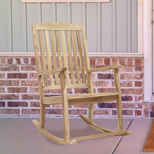 Sunnydaze Classic Teak Outdoor Rocking Chair with Slatted Back