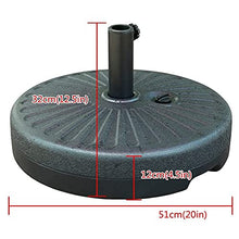 SDdPulse Round Umbrella Base,Parasol Base, Heavy Duty Water/Sand Filled Plastic Outdoor Patio Sun Umbrella Stands for 38-48mm Umbrella Pole