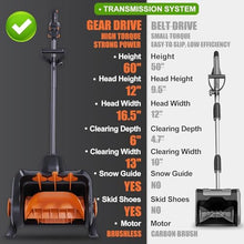 HYUIO Snow Blower Cordless,Handheld Electric Snow Shovel,Electric Snow Shovel/Snow Thrower,Small Hand Foldable Snow Blower,for Courtyards, Gardens, Paths,2Battery