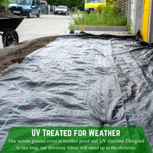 Farm Plastic Supply - Woven Driveway Fabric 5oz - 6' x 250' - Commercial Landscape Fabric, Drainage Underlayment, Under Gravel