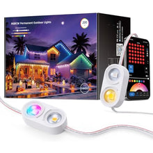 CDN Permanent Outdoor Lights for House,200ft with 72 RGBCW Dual-Color Heads