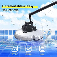 Cordless Robotic Pool Cleaner,Fully Automatic Robotic Pool Cleaner Wall-Climbing Underwater Cleaner with Smart Navigation and Top Load Filter Ideal, for Ground Swimming Pool,White