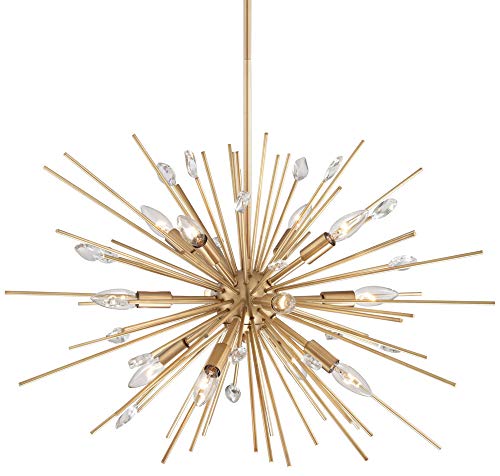 Possini Euro Design Janae Antique Gold Sputnik Chandelier 12-Light Gold