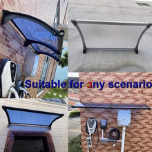 Outdoor Patio Door Awning 65x480cm with Aluminum Rain Gutters UV Protection Weatherproof Durable for Doors & Windows