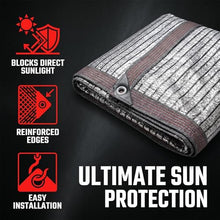 95% Aluminum Shade Cloth, 51x56FT Silver Reflective Sun Shade Cover Tarp with Grommets for Patio, Garden, Greenhouse, Kennel, Car
