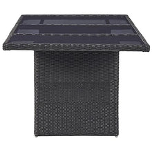 DYRJDJWIDHW Patio Furniture Set,Outdoor Furniture,11 Piece Patio Dining Set Poly Rattan BlackSuitable for Patio, Garden, Gazebo Low