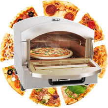 12 Electric/Propane Gas Outdoor Pizza Oven, Portable Appliance for all Outdoor Kitchens, with Temperature Detector & Visual Glass,Gas