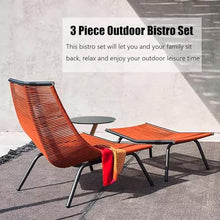 KPHYMOD Patio Furniture Set for 4, with Foot Stool & Coffee Table, Outdoor Modern Conversation Chairs Set Garden Conversation Bistro Sets