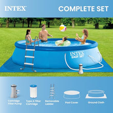Intex Easy Set 15ft x 42in Inflatable Ring Above Ground Pool Set w/Pump
