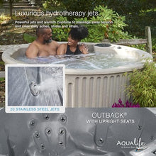 Outback Hot Tub, Fits 6 People, Standard Outlet Compatible, 20 Massage Jets, Cover Included, Aqualife by Strong Spas