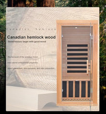 Kang Share Infrared Sauna Room 1260W Graphene Carbon 1 Person Canadian Hemlock KSH-A01
