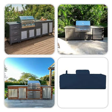 Covers & all Outdoor Kitchen Island Cover, Customize Left Right & Straight Shapes,12 Oz Waterproof UV & Weather Resistant Patio BBQ Grill Island protector with Handles Air Vents (Blue)