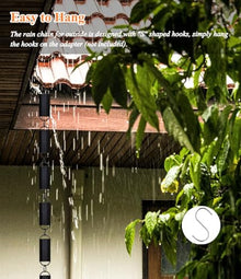 LZPHGB Bamboo Rain Chain for Gutters, Ornamental Rainwater Diverter, Enhances Outdoor Decor with Natural Waterfall Effect,Size_name-6m (19.7ft)