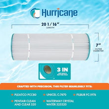 Hurricane Filters 16 Pack HF7470-04 Advanced Pool Filter Cartridge - Replacement for PCC80, Unicel C-7470, Filbur FC-1976, Pentair Clean & Clear 320