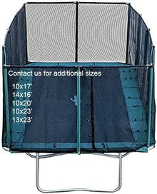 Galactic Xtreme Rectangle Trampoline 10x17 with Net Green