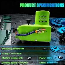 Hiedmeil Portable Small Glass Edging Machine, Electric Glass Edger, Straight, Round, Beveled Edge Grinder, Glass Marble Ceramic