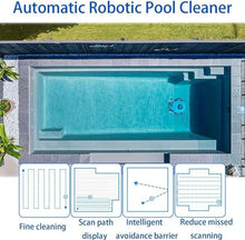 WZUOPG Robotic Pool Cleaners Without Rope, Automatic Pool Vacuum Cleaner, Intelligent Route Planning, Wall Climbing, Strong Attraction, Fast Charging, Very Suitable for Swimming Pools