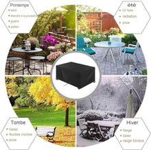 220x140x75cm Patio Table Covers for Winter Waterproof Rectangular 600D Heavy Duty Dust Cover Outdoor Furniture Set Covers