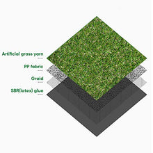 WarmShe Artificial Grass Turf 1.38inch 4 Tone Green 10FTx82FT