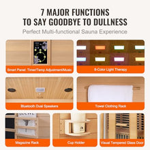 VEVOR 3-4 Person Far Infrared Wooden Sauna Brown
