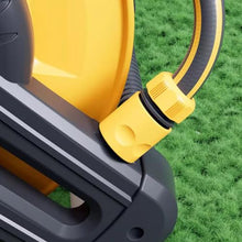 Mobile Hose Reel, Garden Hose Reel Cart Wall-mountable Water Hose with Hose, Spray Nozzle, Outdoor Portable Water Hose Reel Irrigation (Color : Yellow, Size : 40m)