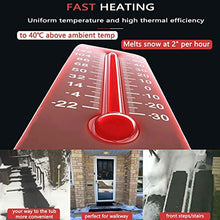 iumLeap Heated Snow Melting Mats for Entrances/Stairs/Walkways, No-Slip Outdoor Snow Ice Melting Mats W/6ft Power Cord for Winter Snow Removal -120V Outdoor Heated Snow Me(1pcs-60x400cm/(20x158in))
