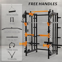 Fitvids Power Rack Home Gym with Pulley System Black