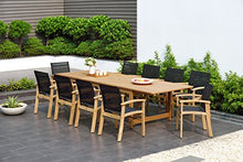 Amazonia Double Extendable Rectangular Guava Patio Dining Set 11 Piece Black