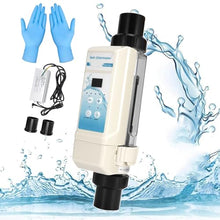 Electronic Salt Chlorine Machine Saltwater Chlorinator 8g/h, 12g/h, 16g/h, 20g/h Chlorine Generators with Display for Spas Swimming Pool, Above Ground and In Ground Swimming Pool,EC-20