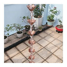 Rain Chains Japanese Temple Rain Chains for Downspouts Brass Rain Chain Roof Rain Gutters Vintage Copper Gutter Drainage Chain Functional and Decorative for Gutter Downspouts (Color : 2) (15 )