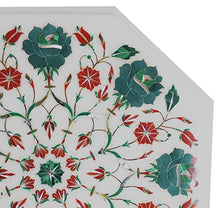 crafts look Exclusive White Marble Coffee Table Top Floral Inlay Art Outdoor Decor