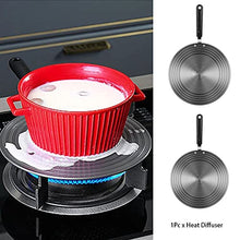 YMGSCC Thawing Plate Heat Diffuser for Gas Stove Non Slip Pot Protection Aluminum Alloy Round Thawing Plate with Handle(24cm 9.45inch)