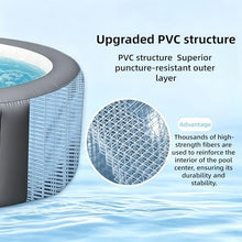 POOLTOHOT Inflatable Hot Tub 71" x 28", Portable Hot Tubs Built-in Heat Pump and 6-Color Lights for 2-4 Person, Blow Up Outdoor Hot Tubs with 143 Soothing Air Jets and Filter System for SPA