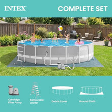 INTEX Prism Frame 20ft x 52in Round Above Ground Swimming Pool Set w/Pump