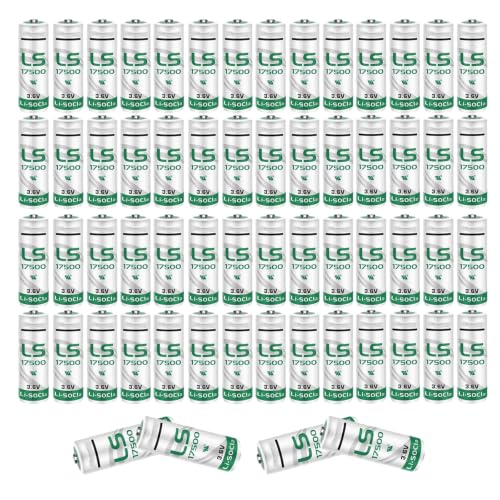 LZCVGTH (60-Pack) LS17500 A 3.6-Volt 3600mAh Lithium Battery LS 17500 for CNC Water Meters Frequency Converters
