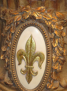 MY SWANKY HOME Ornate Gold Monogrammed Greenery Planter Urn | Indoor Outdoor Pedestal Garden Tree Pot