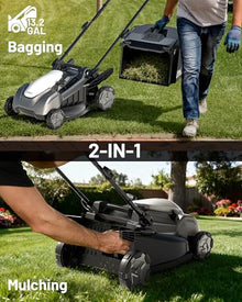 Litheli 40V Lawn Mower Electric, Push Mower, Lawnmower Battery Cordless