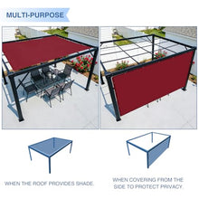 E&K 24'x40' Waterproof Sun Shade Sail Straight Edge Rectangle Canopy Shade Cover with Grommets UV Block for Pergola Backyard Garden Patio Deck Outdoor (Red)