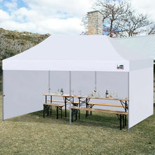 Eurmax USA Superior 10x20ft Pop-up Canopy Tent with 4 Side Walls,Stripe Red