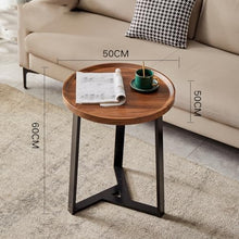 NRFJFOP Small Family Living Room Tea Table Household Round Edge Homestay Hotel Sofa