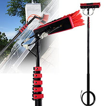 Solar Panel Cleaning Brush and Pole, Window and Solar Cleaning Rod, Window Cleaning and Solar Panel Cleaning System, Window Cleaning and Washing Tools,30FT/9M