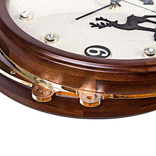 ERTTGWGF Home use Vintage Wooden Double Sided Bracket Mounted Silent Outdoor Indoor Station Clock for Garden Home White Clock Dial