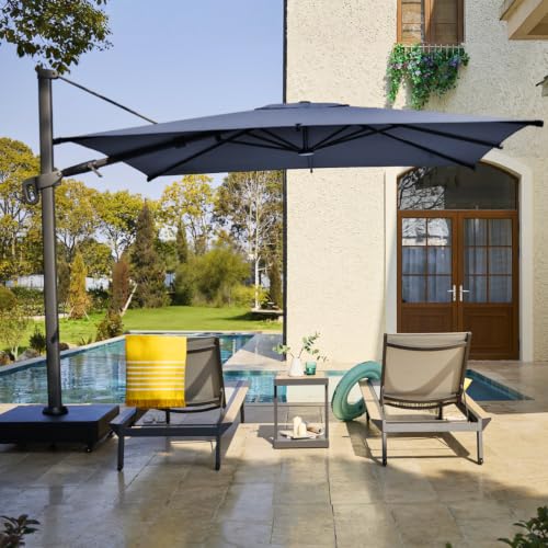 OROTLECT 10X10 Ft.Square Cantilever Outdoor Umbrella